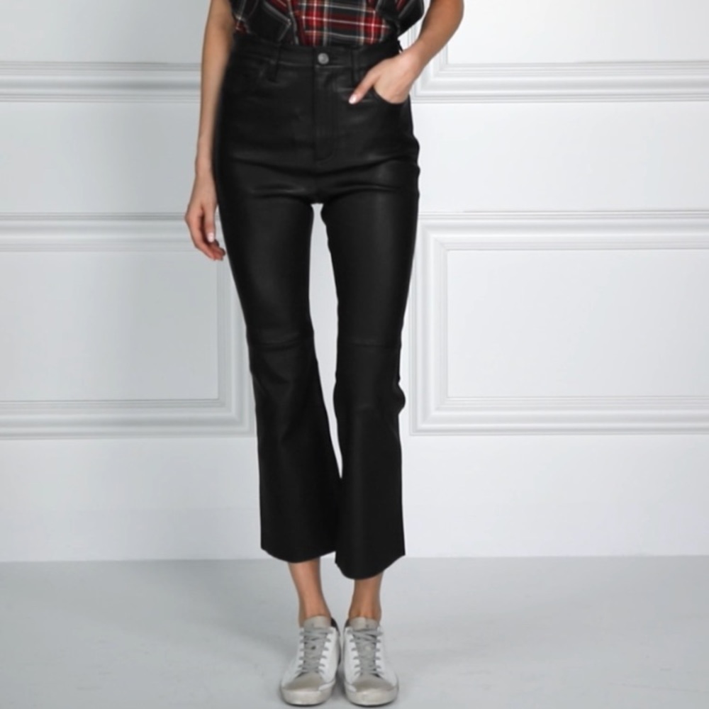 Current/Elliot high waist leather kick pants NWT - Picture 7 of 8